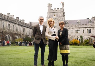 Adi Roche with Coral Black and Cronan ODoibhlin at UCC