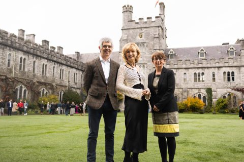 Adi Roche with Coral Black and Cronan ODoibhlin at UCC